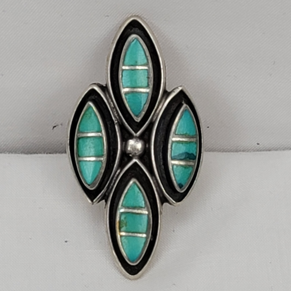 Vintage Tourquose Silvver Ring Indian Jewelry